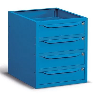 Armadio cassettiera work/work up a 4 cassetti mm.500x607x570h - blu ral5012  - Fami - Carrelli da lavoro, contenitori e cassettiere da lavoro  professionali